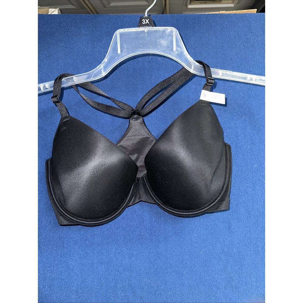 Victoria Secret Women's Racerback Ultra Lightly Lined Bra 34DDD Black Underwire